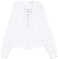 bead-detail shirt 