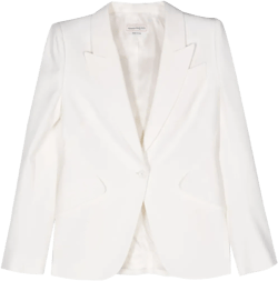 crepe peak-lapels blazer