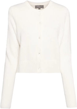 round-neck cashmere cardigan
