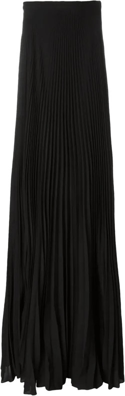 pleated maxi skirt