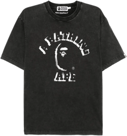 garment dye spray print tee