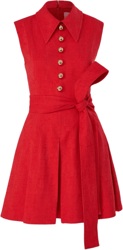 sleeveless pleated mini dress 
