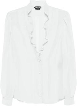 pintuck-detailed blouse