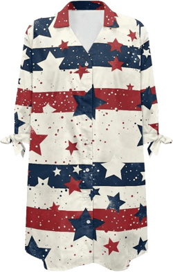 Zhangruoheng Oil Painting Print Women Summer Dress Cover Up 3/4 Sleeve Cuff Tie Button Down Shirt Beach Dresses Cover Up Top at Amazon Women’s Clothing store