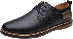 Amazon.com | Men's Oxford Shoes Casual Leather Dress Shoes Breathable Lace Up Shoes for Business Office Wear | Shoes