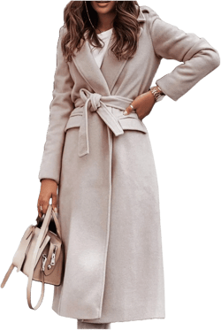 Trench Coats for Women Classic Open Front Cardigans Ladies Elegant Long Jacket Lightweight Casual Windbreaker Coat XX-Large Beige