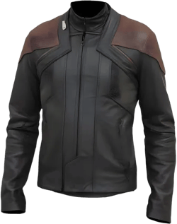 Riker Classic Genuine Leather Commander Field Black And Burgundy Biker Jacket