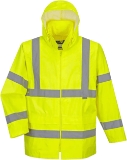 Portwest UH440 Men's Lightweight Waterproof Hi Vis Reflective Rain Jacket 3X-Large Yellow