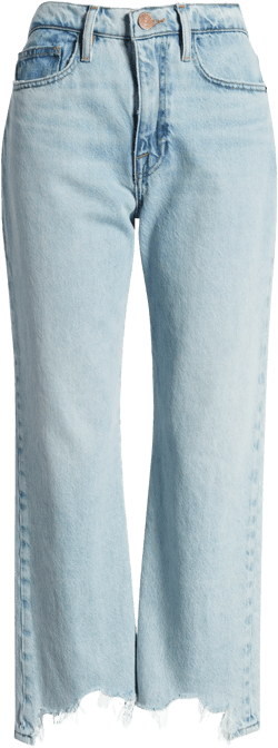 FRAME Le Jane Chew Hem Crop Wide Leg Jeans