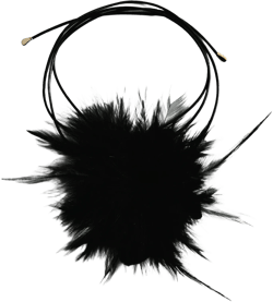 Choker cord with feather detail