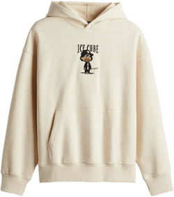 Oversized Fit Printed Hoodie