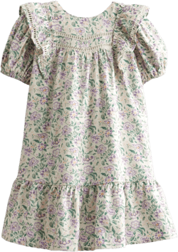 Nordstrom Kids' Floral Print Ruffle Puff Sleeve Dress