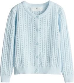 Pointelle-Knit Cotton Cardigan