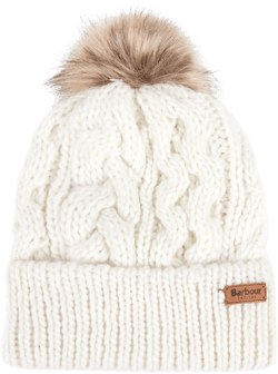Barbour Penshaw Faux Fur Pompom Beanie