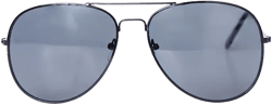 Black Metal Aviator Sunglasses