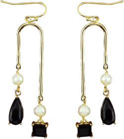 Panacea Cultured Freshwater Pearl & Crystal Drop Earrings