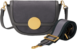 Oryany Lottie Suede & Leather Crossbody Saddle Bag