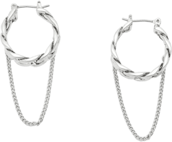 AllSaints Curb Chain Huggie Hoop Earrings