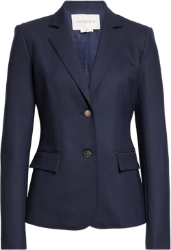 Lafayette 148 New York Fitted Stretch Wool Blazer