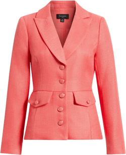 Tahari ASL Cinch Waist Bouclé Jacket
