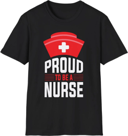 Proud to Be A Nurse T Shirt Healing Touch Patient Care Stethoscope Healthcare Worker Unisex Heavy Cotton Tee