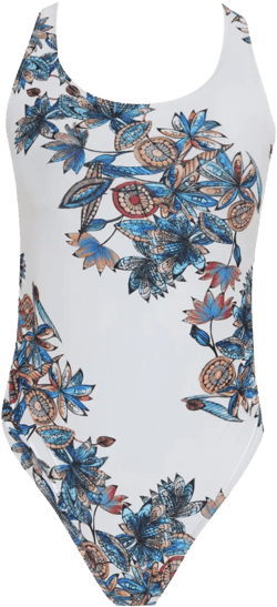 floral-print swimsuit