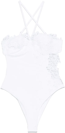 lace-panelling swimsuit