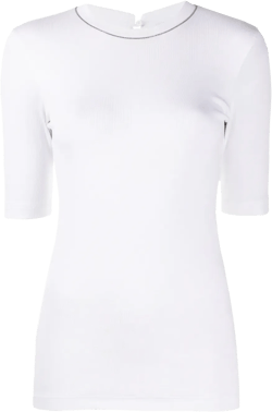 monili-embellished knit top