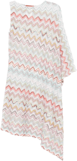 striped asymmetric cover-up 
