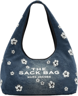 The Sequin Daisy Denim Sack tote bag