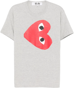 side heart-print T-shirt