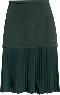 logo-patch pleated skirt