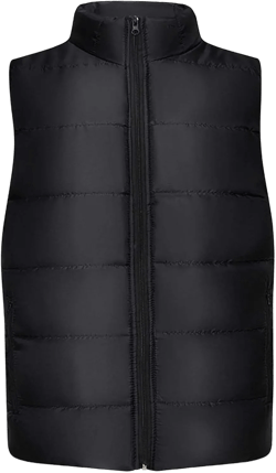 Mens Puffer Vest Lightweight Winter Outdoor Padded Vests Warm Stand Collar Zip Up Sleeveless Down Jacket Outerwear