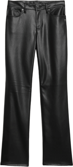 Mid-Rise Bootcut Vegan Leather Pant
