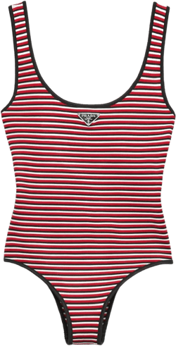 striped swimsuit