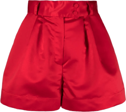 high-waisted pleated shorts 