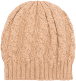 cable-knit beanie hat