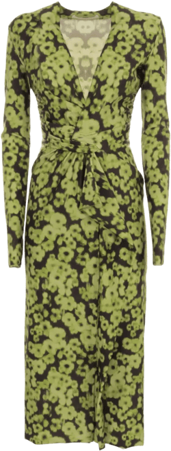 floral-print midi dress