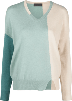 colour-block cashmere jumper 