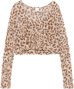 graphic-print cropped top 