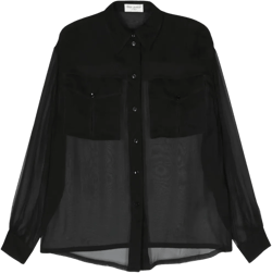 semi-sheer silk shirt 