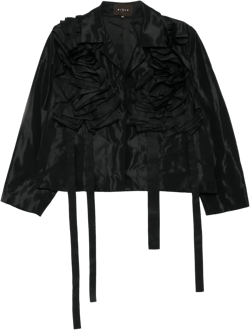 floral pleated oversized jacket