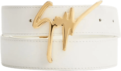 Signature-logo buckle belt