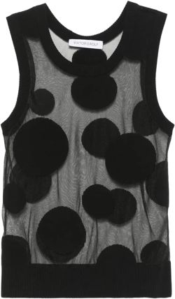 polka-dot tank top