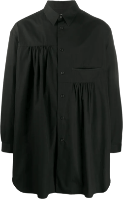 oversized pleated shirt