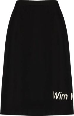 text-print skirt