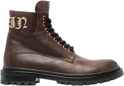 Gothic Plein lace-up leather boots