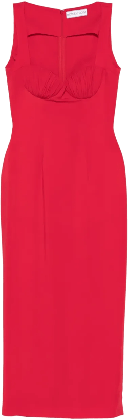 gathered-detail maxi dress