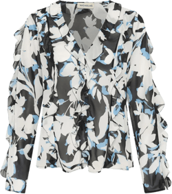 Amira bias ruffle top