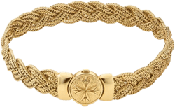 diamond-cut flat braided bracelet